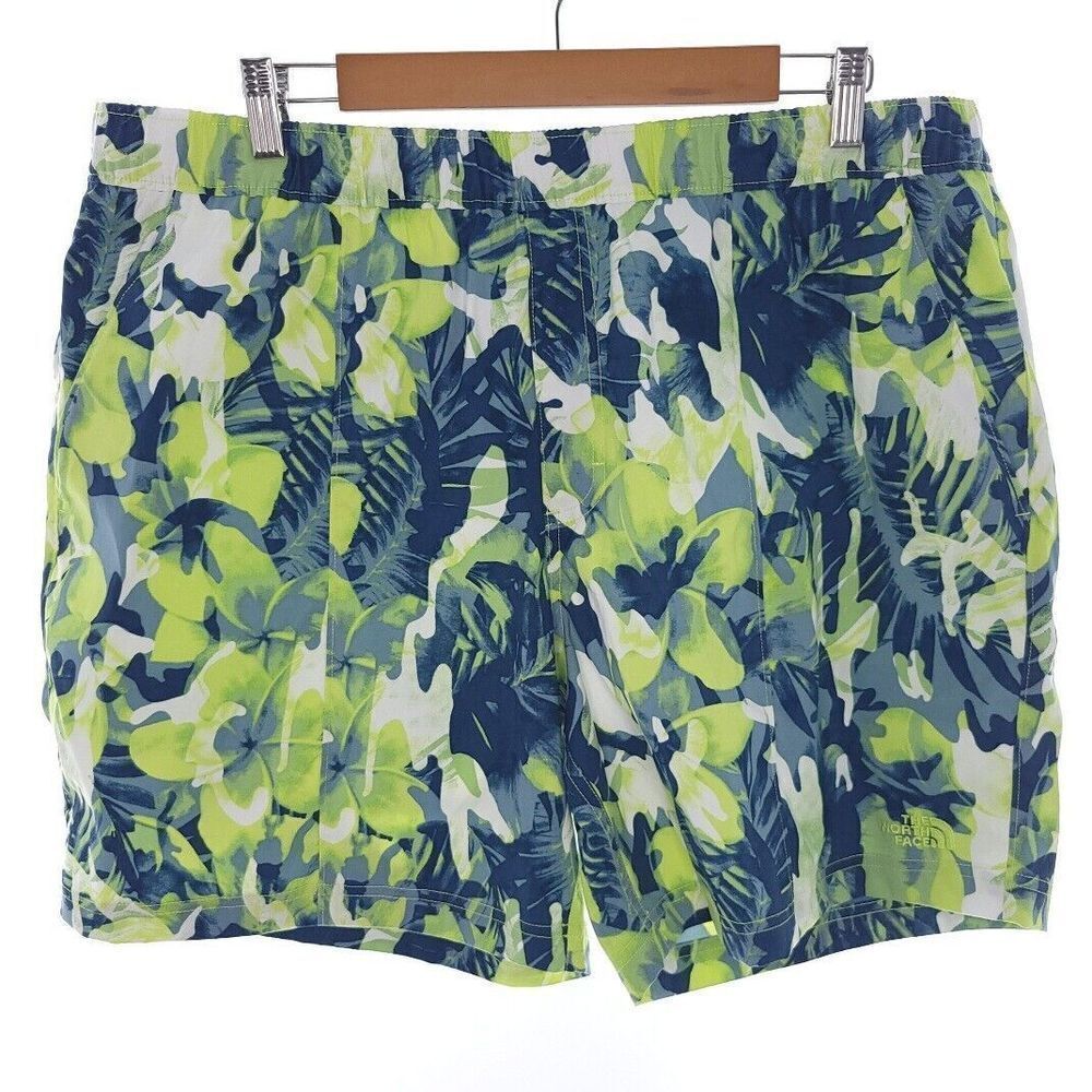 The North Face Flash Dry V Pull On Camo Printed Mens Shorts Size XL Relaxed Fit